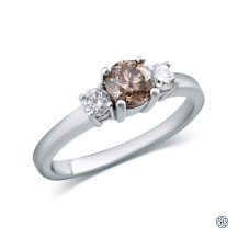 14kt White Glold 0.69ct Fancy Champagne Diamond Ring