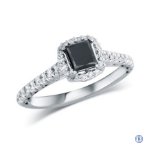 Platinum Tacori 0.75ct Black Diamond Engagement Ring