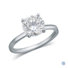 14kt White Gold Lady's Lab-Created Swarovski Round Brilliant Cut 2.30ct Diamond Engagement Ring