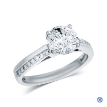 18kt White Gold 1.65ct Maple Leaf Diamond Engagement Ring