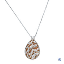 18kt White and Rose Gold Tacori Lady's 0.60ct Diamond Pendant with 18'' Chain