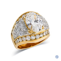 Yellow Gold Lady's 4.08ct Lab-Created Diamond Ring
