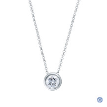14kt White Gold Necklace with 0.60ct Diamond Pendant