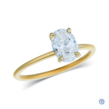 14kt Yellow Gold 1.20ct Oval Brilliant Cut Diamond Engagement Ring