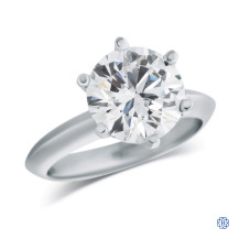 14kt White Gold Lady's Lab-Created 4.01ct Diamond Engagement Ring
