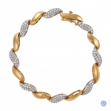 14kt Yellow and White Gold 1.27ct Diamond Estate Bracelet