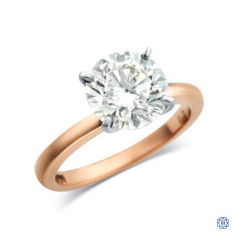 14kt Rose Gold Lady's Lab-Created 2.48ct Solitaire Diamond Engagement Ring