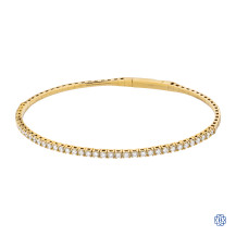 14kt Yellow Gold 1.01ct Diamond Tension Bangle Bracelet