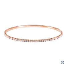 14kt Rose Gold 2.04ct Diamond Tension Bangle Bracelet