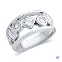 14kt White Gold Lady's Bezel Set 1.13ct Diamond Ring