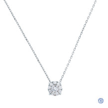 14kt White Gold 0.35ct Diamond Pendant Necklacke