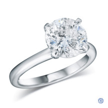 14kt White Gold 2.72ct Natural Diamond Solitaire Ring