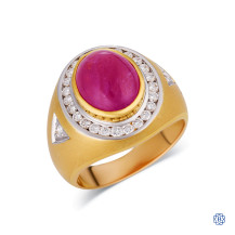 22kt Yellow and White Gold 10.62ct Ruby and Diamond Ring