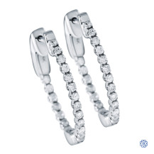 14kt White Gold and 0.54ct Diamond Hoop Earrings