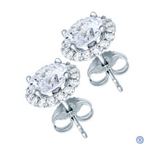 14kt White Gold Lab-Created 2.21ct Diamond Stud Earrings