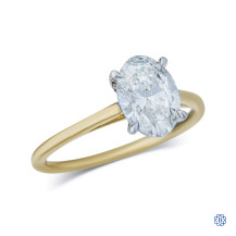 14kt Yellow and White Gold 1.53ct Lab Created Diamond Engagement Ring