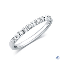 14kt White Gold Lady's Round Brilliant Cut 0.33ct Diamond Wedding Band