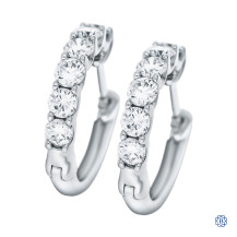 14kt White Gold and 0.75ct Diamond Hoop Earrings