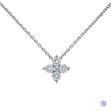 14kt White Gold Necklace with 0.40ct Sliding Diamond Pendant 16''