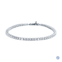 14kt White Gold 3.00ct Lab-Created Lady's Diamond Tennis Bracelet