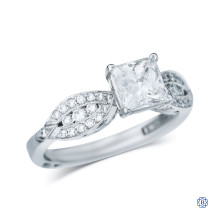 18kt White Gold 1.00ct Lab Created Princess Cut Tacori Engagement Ring