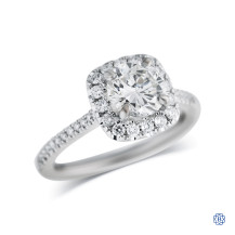 14kt White Gold 1.17ct Round Diamond Engagement Ring 