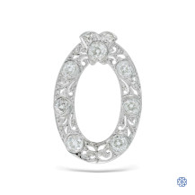 18kt White Gold Lady's 2.22ct Oval Diamond Pendant