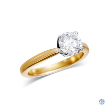 14KT Yellow and White Gold Lady's Lab Created Diamond Engagement Ring