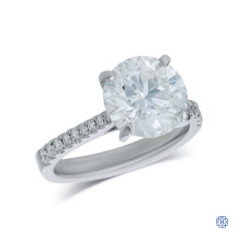 14kt White Gold 3.50ct Diamond Engagement Ring