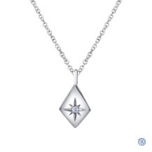 Casual Lux Star white gold pendant