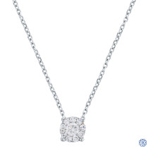 14kt White Gold Lady's 0.17ct Diamond Pendant and 16'' Chain