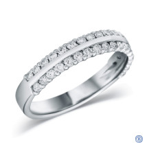 10kt White Gold 0.50ct Lady's Double Row Diamond Band
