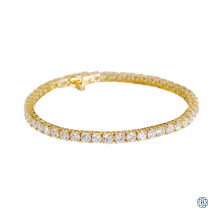 14kt Yellow Gold 6.73ct Lab-Created Lady's Diamond Tennis Bracelet