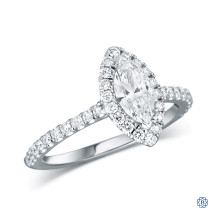 14kt White Gold Lady's Lab Created 0.91ct Diamond Engagement Ring