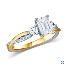 14kt Yellow and White Gold Lady's Lab Created 1.45ct Diamond Engagement Ring