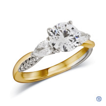 14kt Yellow and White Gold Lady's Lab Created 1.50ct Diamond Engagement Ring