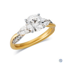 14kt Yellow and White Gold Lady's Lab-Created 2.10ct Diamond Engagement Ring