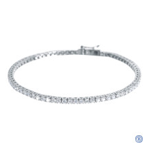 14kt White Gold 4.50ct Lab-Created Lady's Diamond Tennis Bracelet