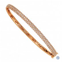 14kt Rose Gold 1.65ct Diamond Estate Bangle
