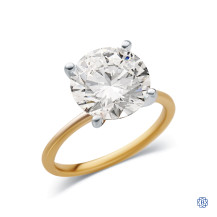 14kt Yellow and White Gold Lady's Lab-Created 4.10ct Diamond Engagement Ring