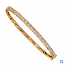 14kt Yellow Gold 1.65ct Diamond Estate Bangle