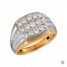10kt Yellow and White Gold Gentlemen's 1.00ct Diamond Estate Ring