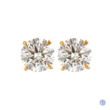 14kt Yellow Gold Lady's Lab-Created 3.06ct Diamond Stud Earrings
