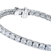 14kt White Gold Lady's Lab-Grown 3.00ct Diamond Tennis Bracelet