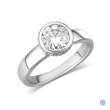 14kt White Gold Lady's Moissanite Ring