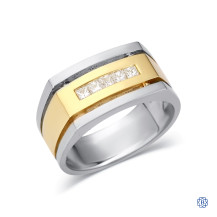 14kt White and Yellow Gold 0.30ct Gentleman's Ring