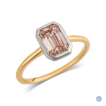 14kt Yellow and White Gold 1.26ct Lab-Grown Fancy Pink Diamond Engagement Ring