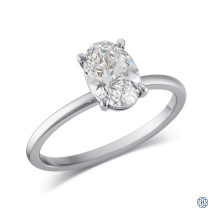 14kt White Gold Lab-Grown Oval Cut 1.15ct Diamond Engagement Ring