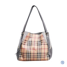 Burberry Haymarket Grey Check Tote Bag