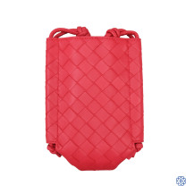 Bottega Veneta Leather Crossbody in Hot Pink